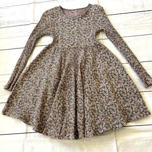 Lovely Littles Girls Ribbed Floral Dress